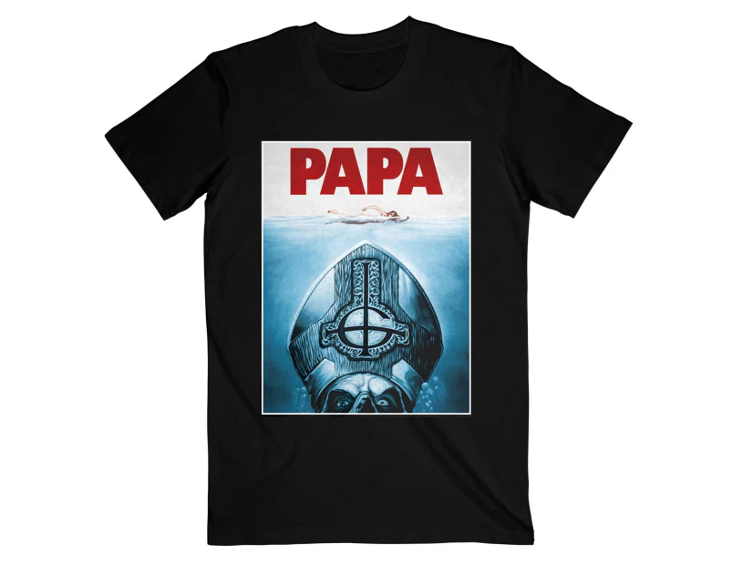 Ghost Unisex Adult Papa Jaws T-Shirt (Black) - RO1196