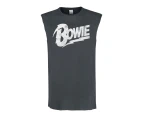 Amplified Mens David Bowie Logo Tank Top (Charcoal) - GD1275