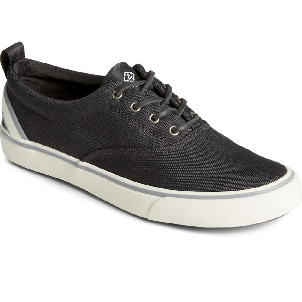 Sperry Mens Striper II CVO SeaCycled Leather Trainers (Black) - FS9436