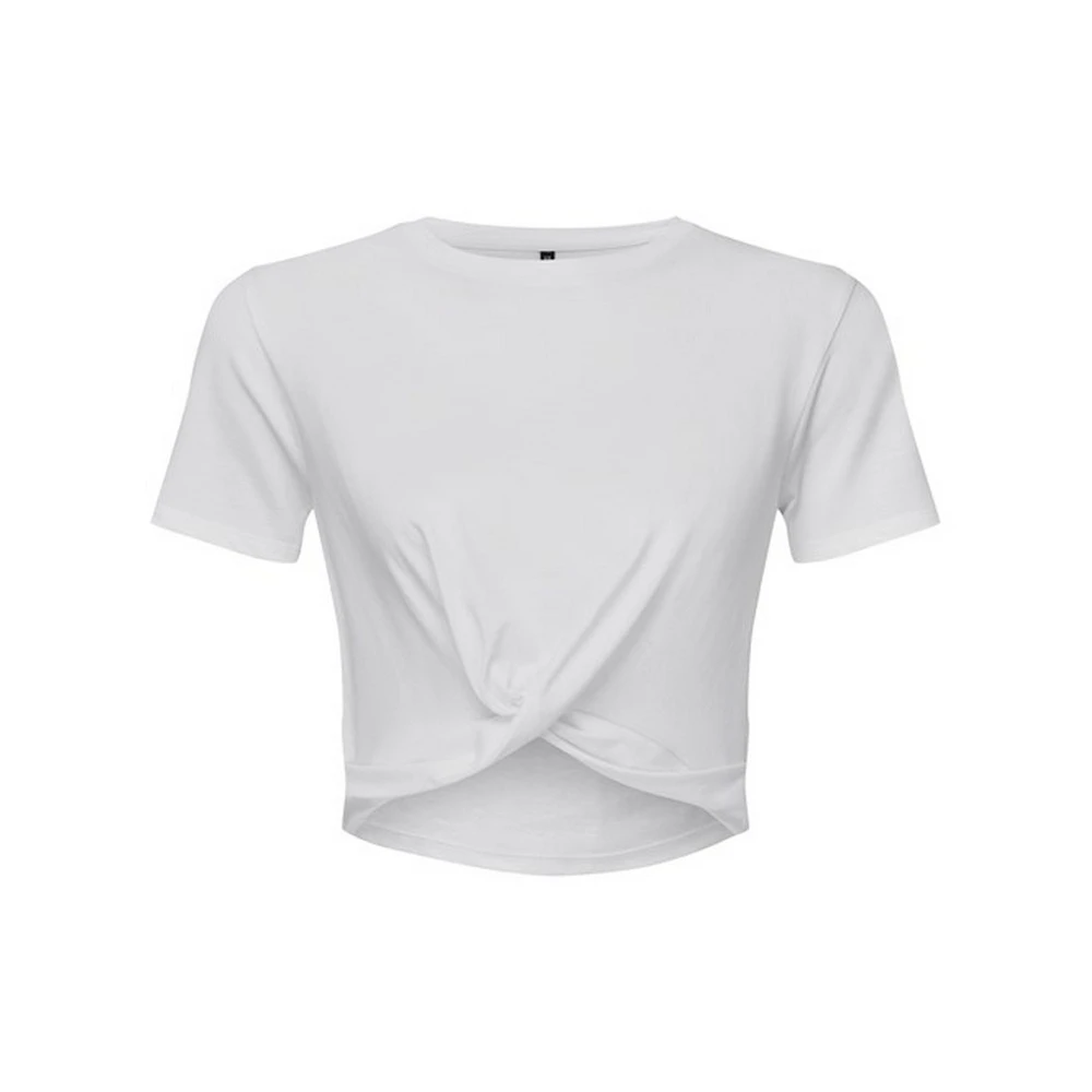 TriDri Womens Twisted Crop Top (White) - RW9216