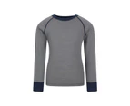 Mountain Warehouse Childrens/Kids Merino II Round Neck Base Layer Top (Grey) - MW393