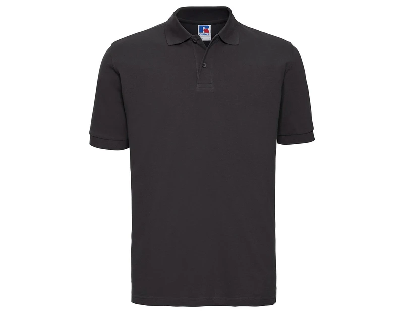 Russell Mens Classic Cotton Pique Polo Shirt (Black) - PC6285