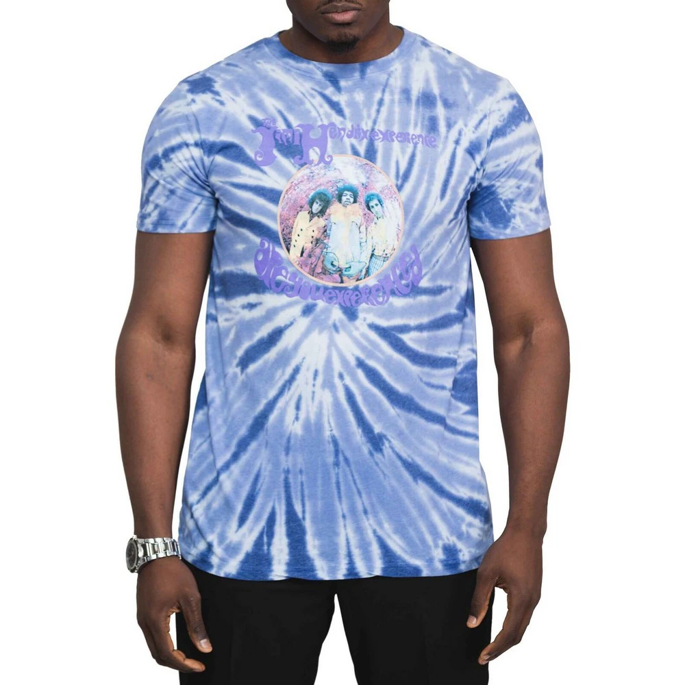 Jimi Hendrix Unisex Adult Are You Experienced Tie Dye T-Shirt (Purple) - RO4295