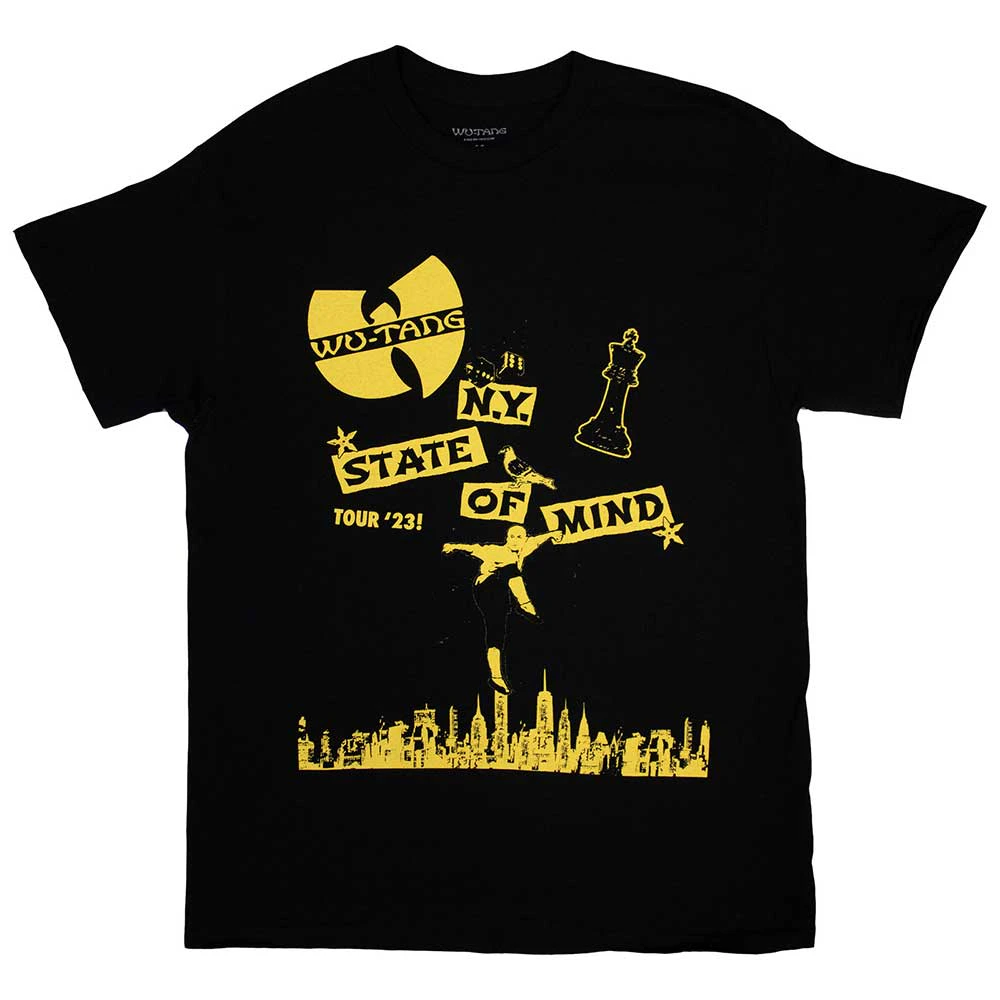 Wu-Tang Clan Unisex Adult Tour ´23 NY State Of Mind Back Print T-Shirt (Black) - RO10917