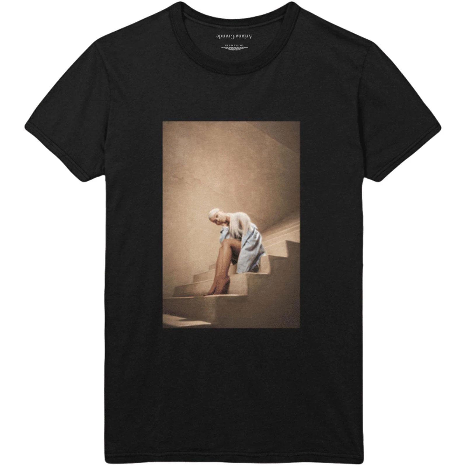 Ariana Grande Unisex Adult Stairs T-Shirt (Black) - RO2668