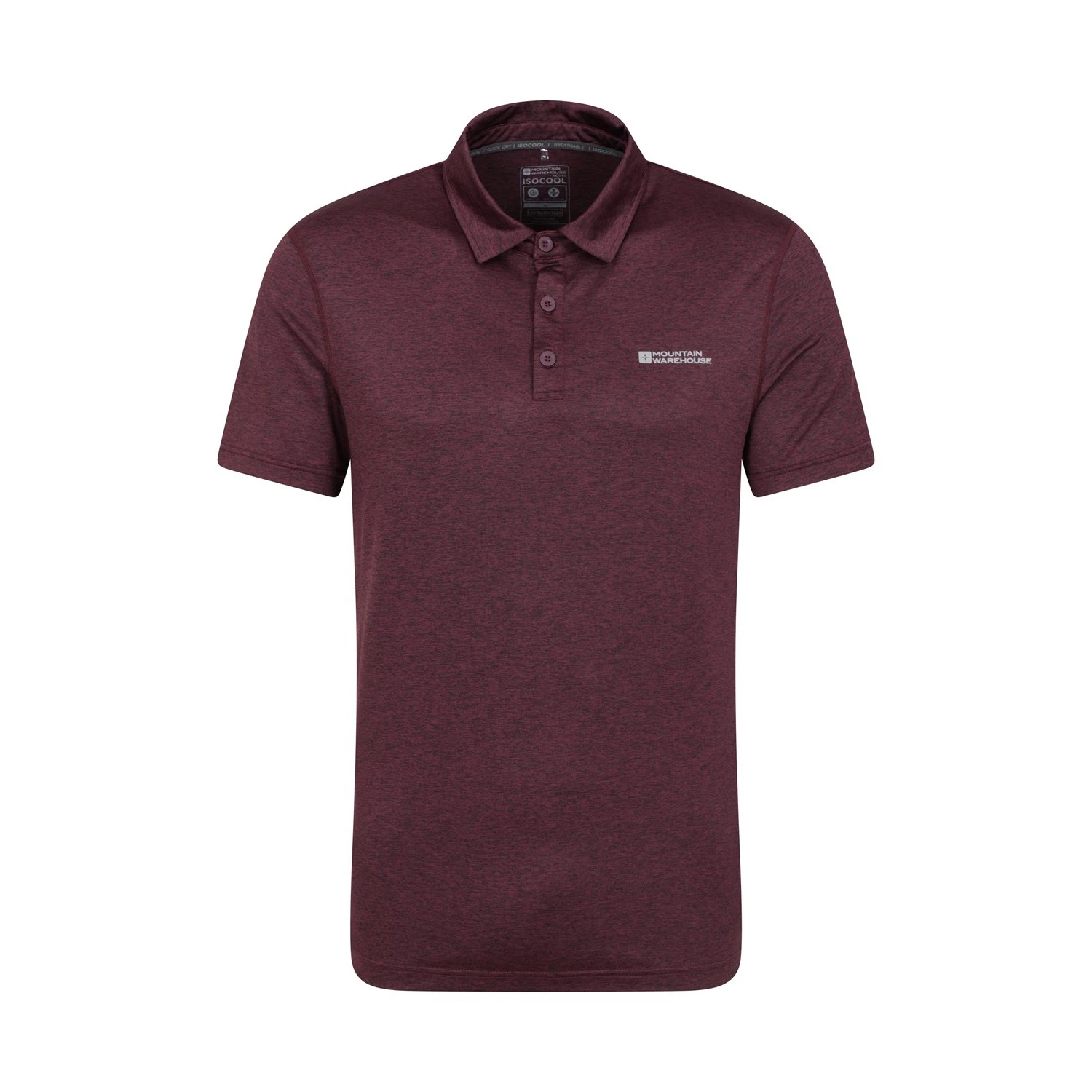 Mountain Warehouse Mens Deuce IsoCool Polo Shirt (Dusky Wine) - MW889