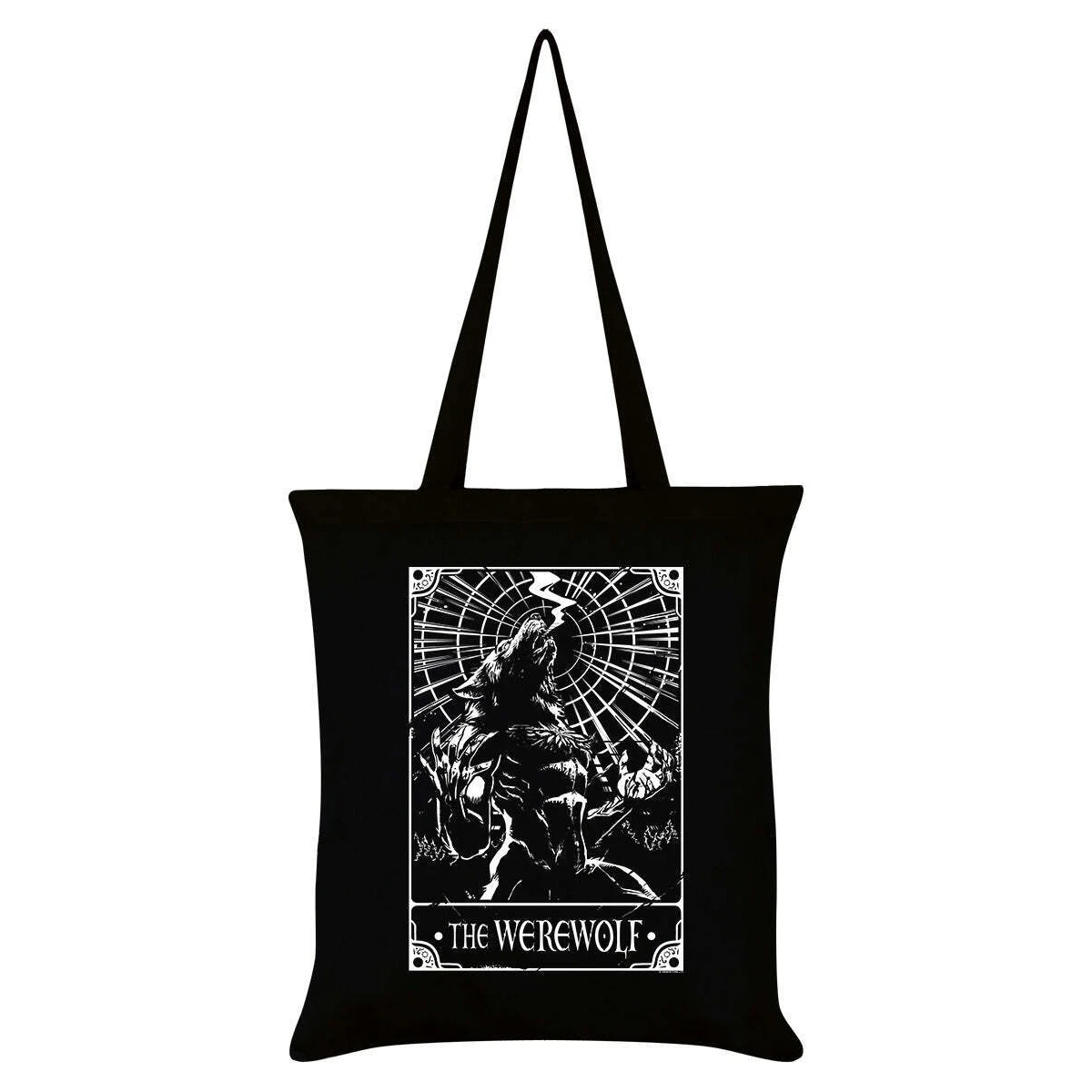 Deadly Tarot The Werewolf Tote Bag (Black/White) - GR5716