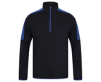 Finden & Hales Mens Contrast Panel Quarter Zip Midlayer (Navy/Royal Blue) - RW9578