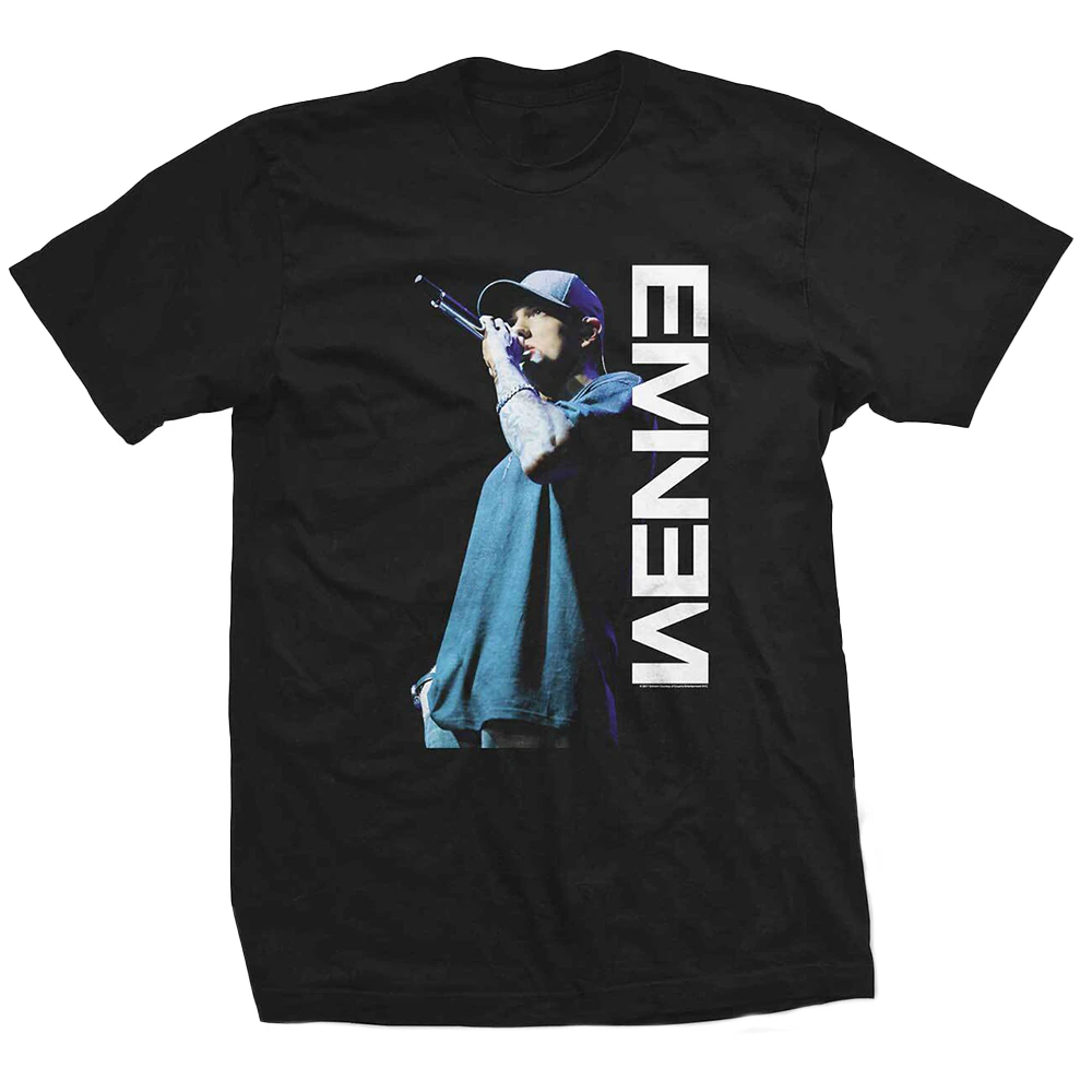 Eminem Unisex Adult Microphone T-Shirt (Black) - RO957