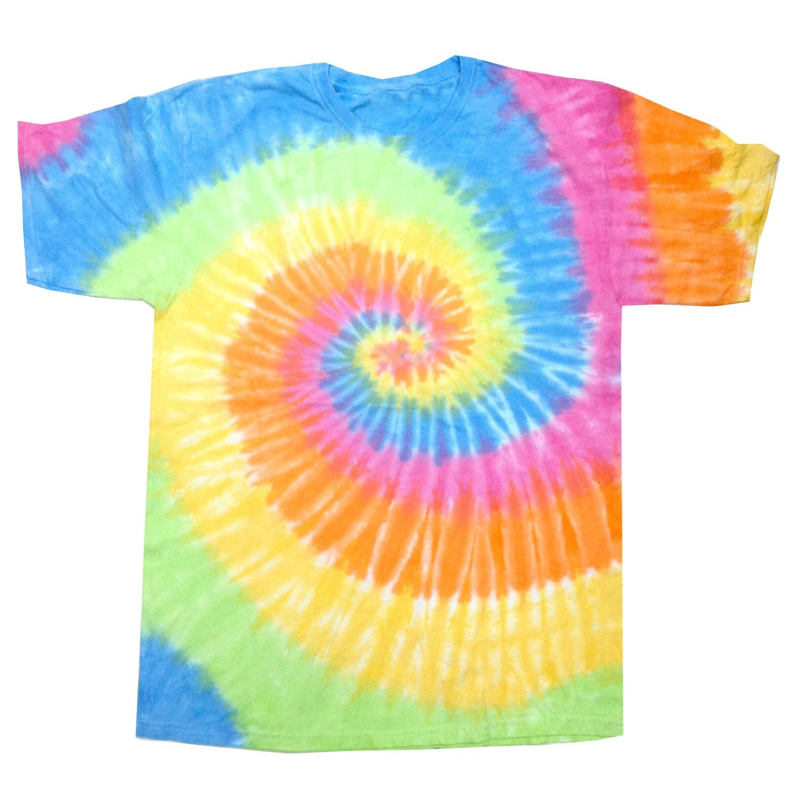 Colortone Womens Rainbow Tie-Dye Short Sleeve Heavyweight T-Shirt (Eternity) - RW2627