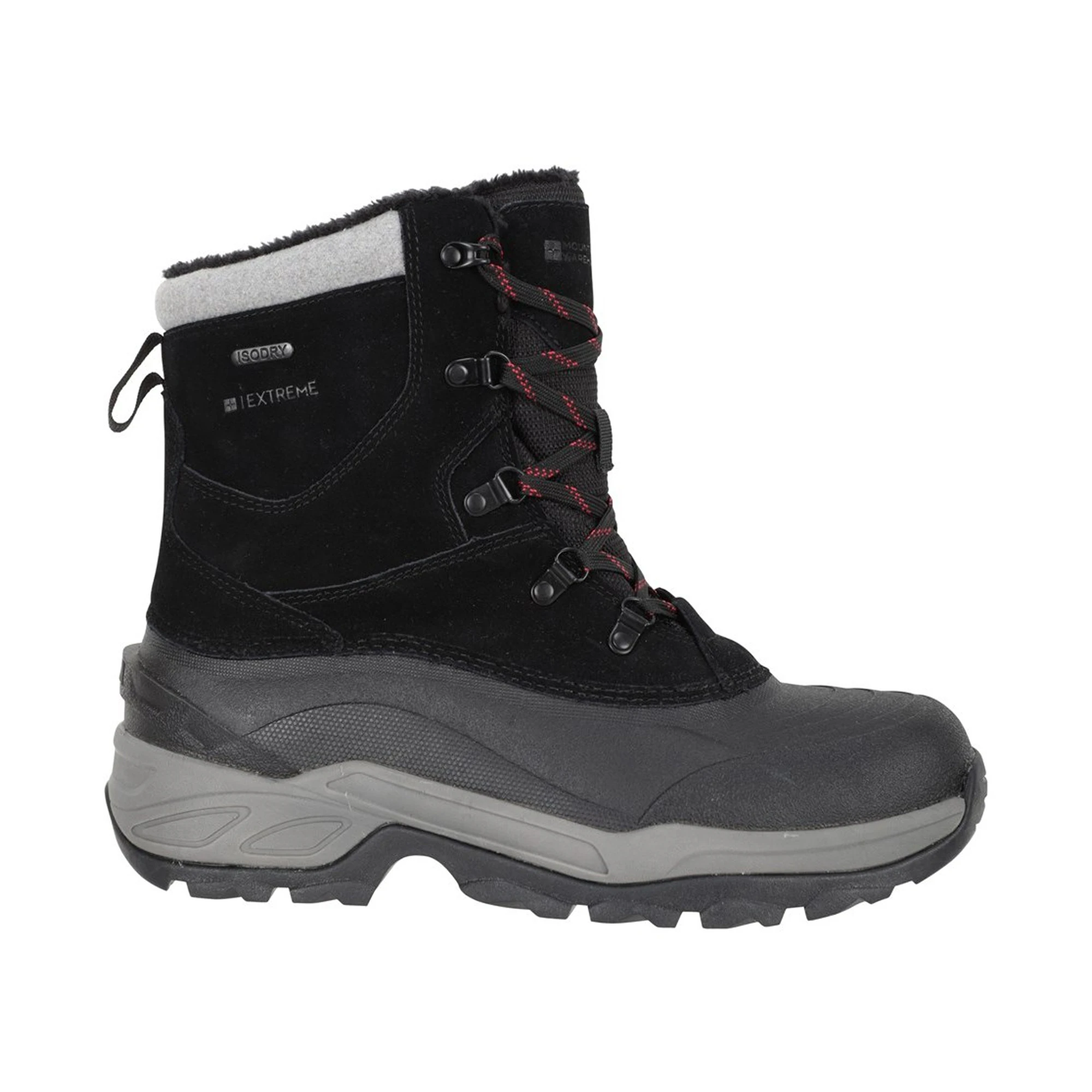 Mountain Warehouse Mens Snowdon Extreme Suede Snow Boots (Black) - MW1906