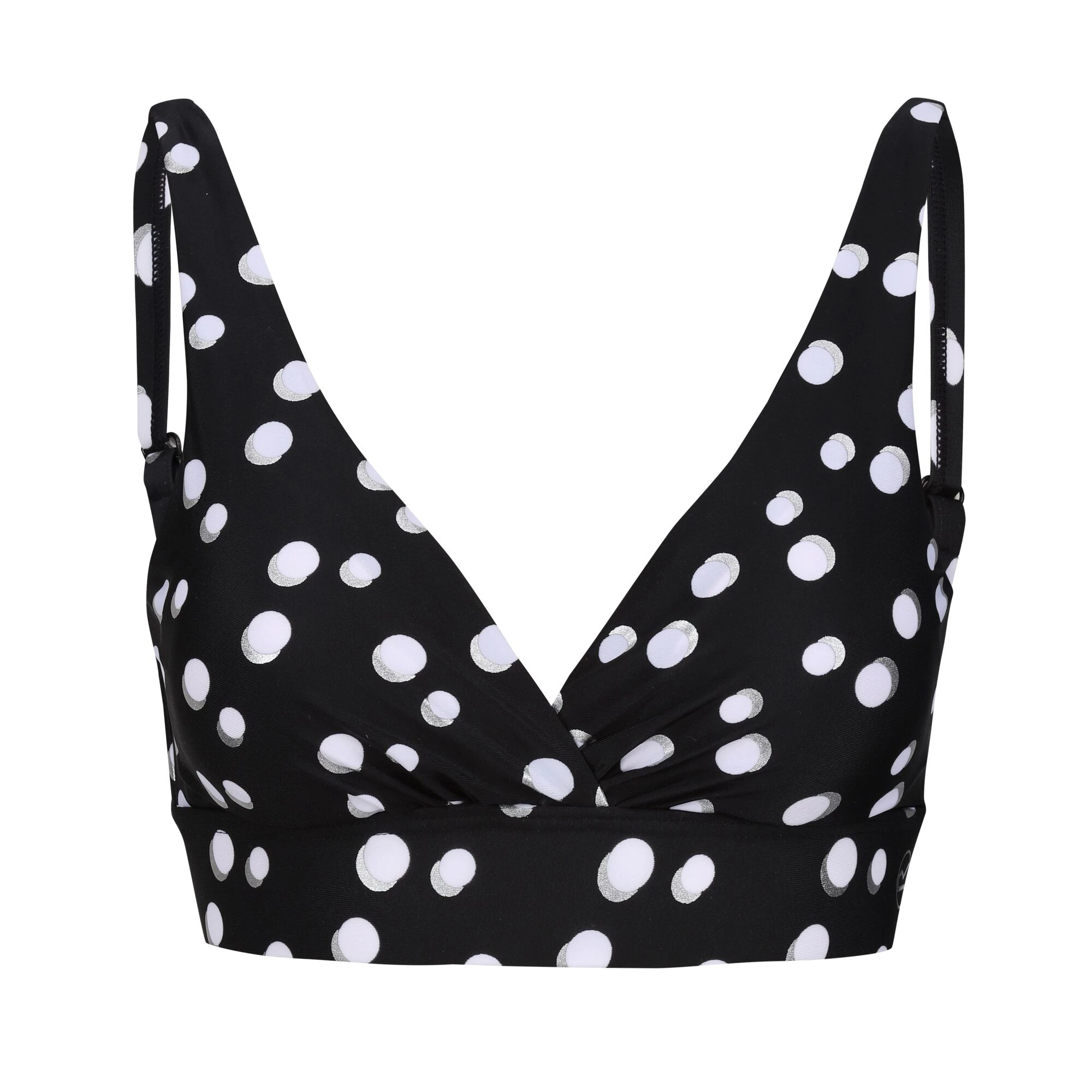 Regatta Womens Paloma Polka Dot Bikini Top (Black/White) - RG9080