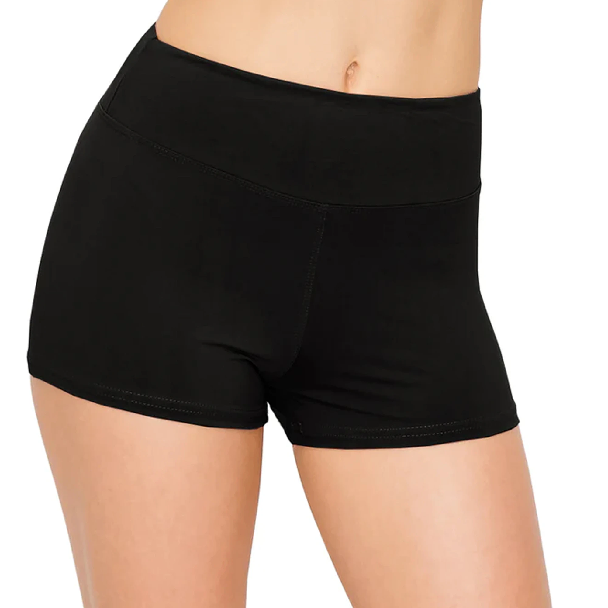 Silky Womens Cotton Dance Shorts (Black) - LW461