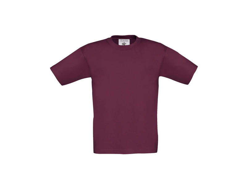 B&C Childrens/Kids Exact 150 T-Shirt (Burgundy) - RW9853