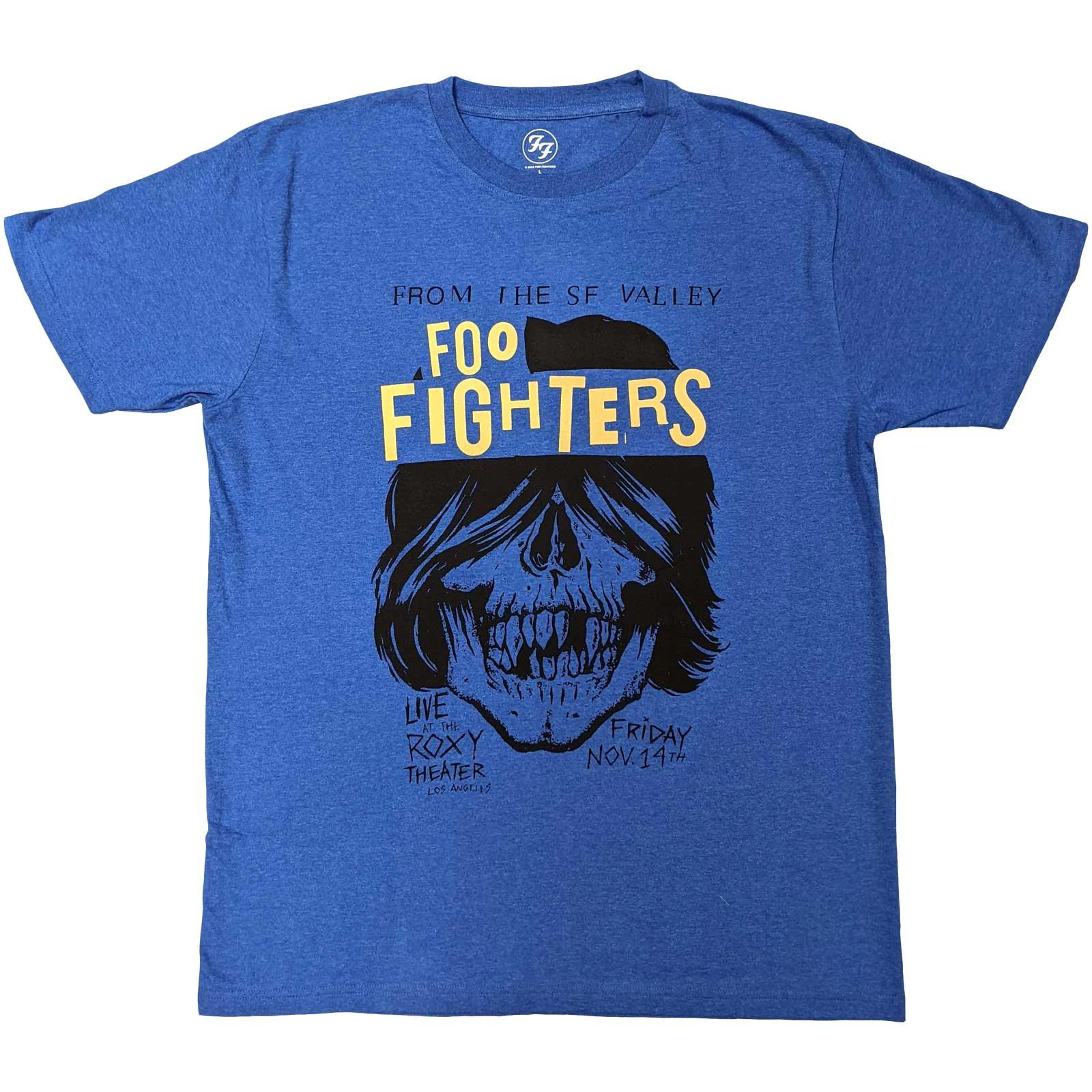 Foo Fighters Unisex Adult Roxy Flyer T-Shirt (Blue) - RO5848