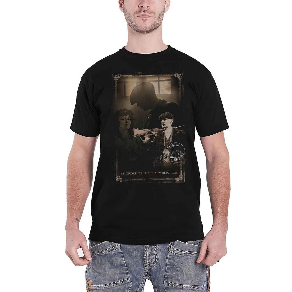 Peaky Blinders Unisex Adult Shotgun T-Shirt (Black) - RO756