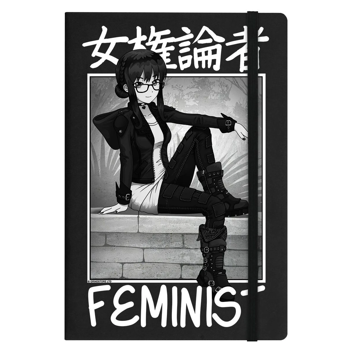 Tokyo Spirit Feminist A5 Notebook (Black/White) - GR4319