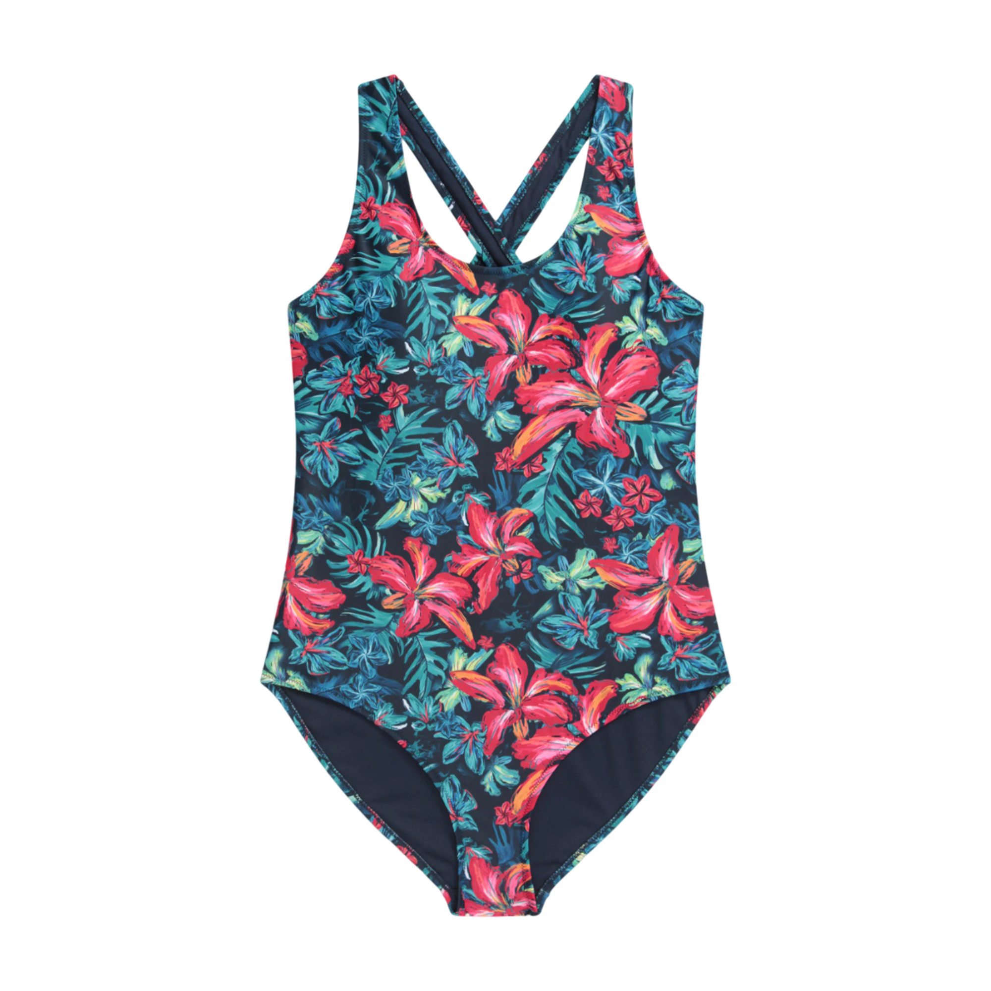 Animal Womens Mia Floral Cross Back One Piece Swimsuit (Red) - MW2845