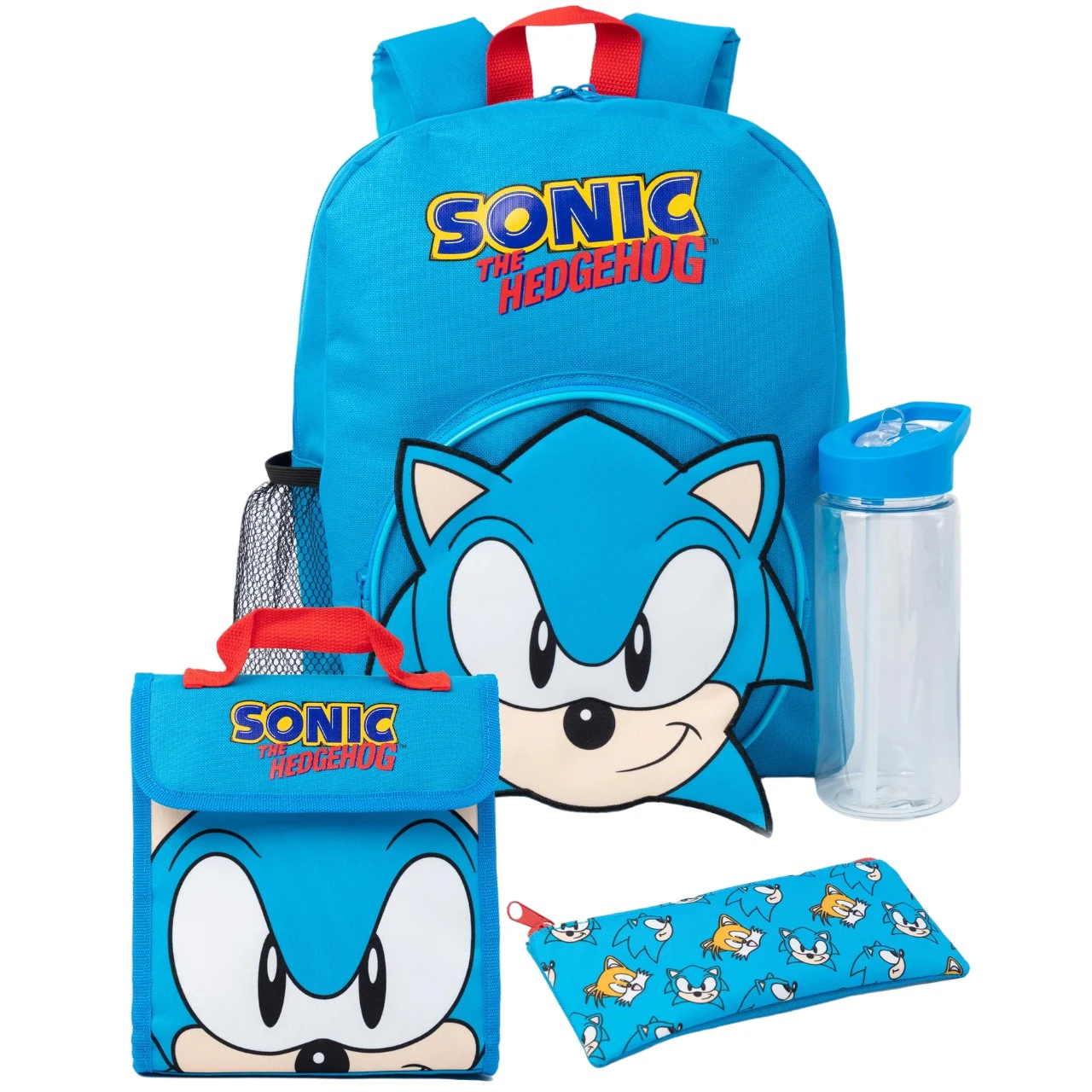 Sonic The Hedgehog Logo Backpack Set (Blue/Red) - NS7435