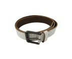 Mustard Haymoor Leather Belt (White) - NS7947