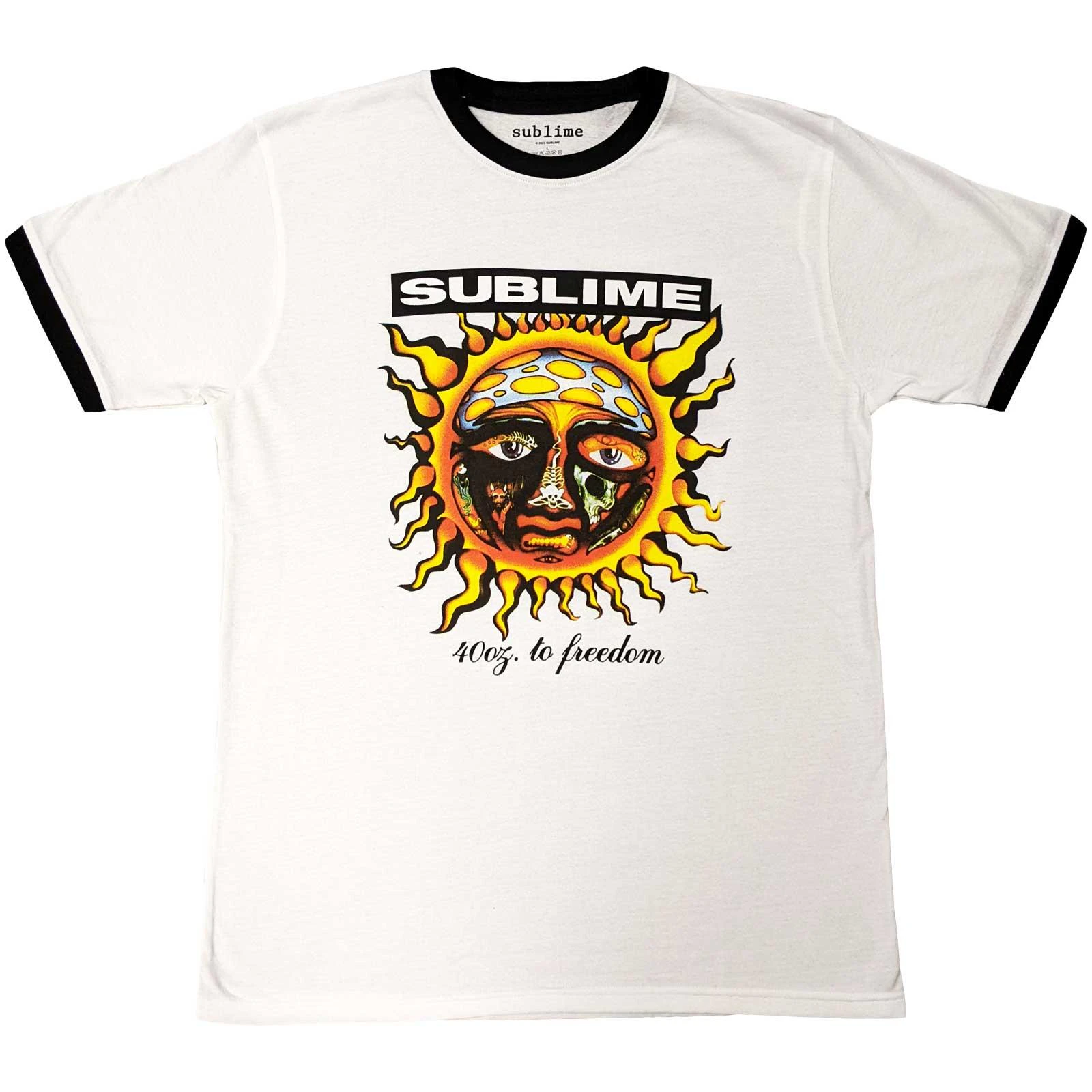 Sublime Unisex Adult 40Oz To Freedom T-Shirt (White) - RO5797