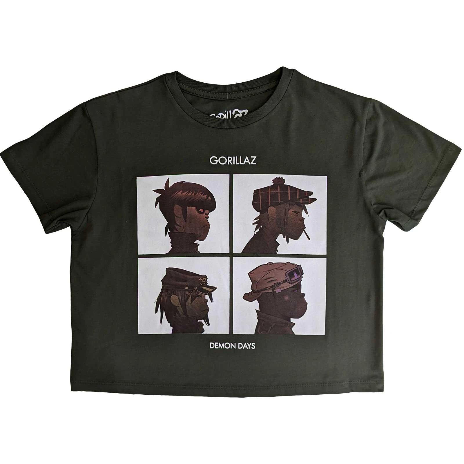 Gorillaz Womens Demon Days Crop Top (Green) - RO5661