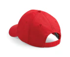 Beechfield Unisex Plain Original 5 Panel Baseball Cap (Pack of 2) (Bright Red) - RW6698