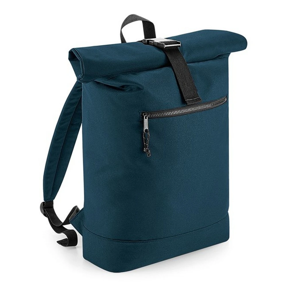 Bagbase Rolled Top Recycled Backpack (Petrol Blue) - RW7779