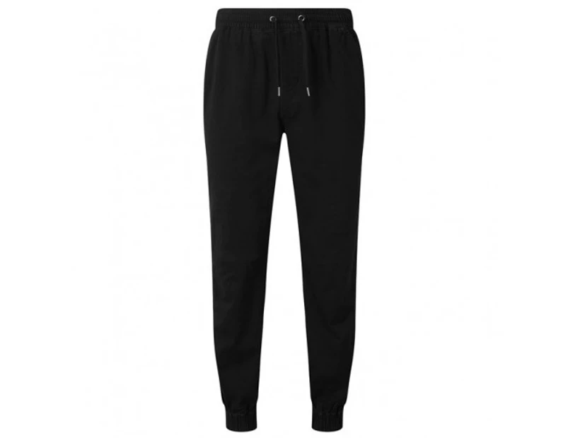 Asquith & Fox Mens Twill Jogging Bottoms (Black) - RW7923