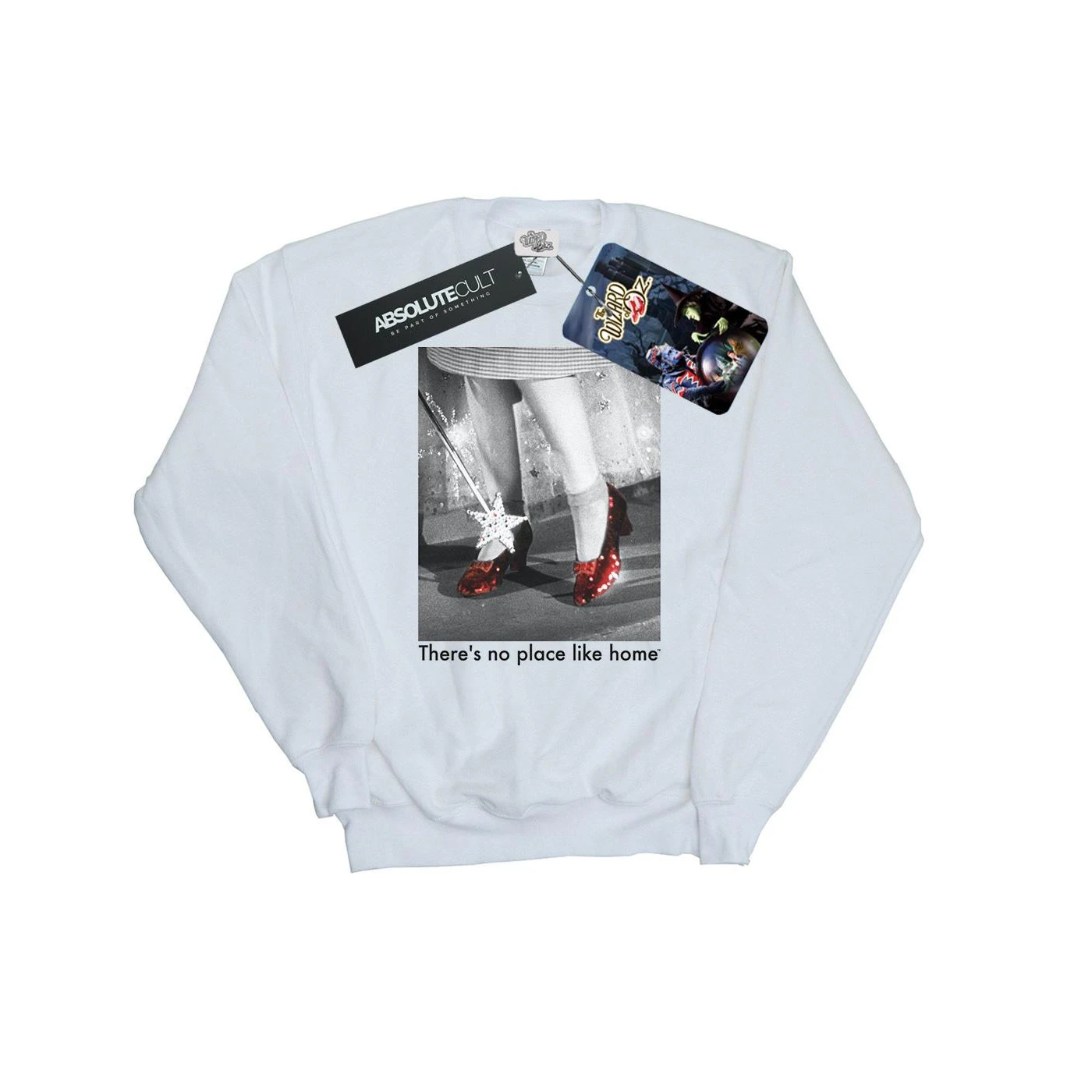 The Wizard Of Oz Mens Ruby Slippers Photo Sweatshirt (White) - BI48629