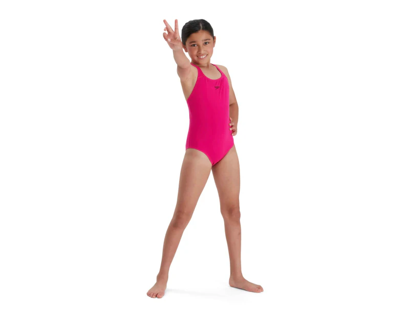 Speedo Girls Medalist Eco Endurance+ One Piece Swimsuit (Pink) - RD2924