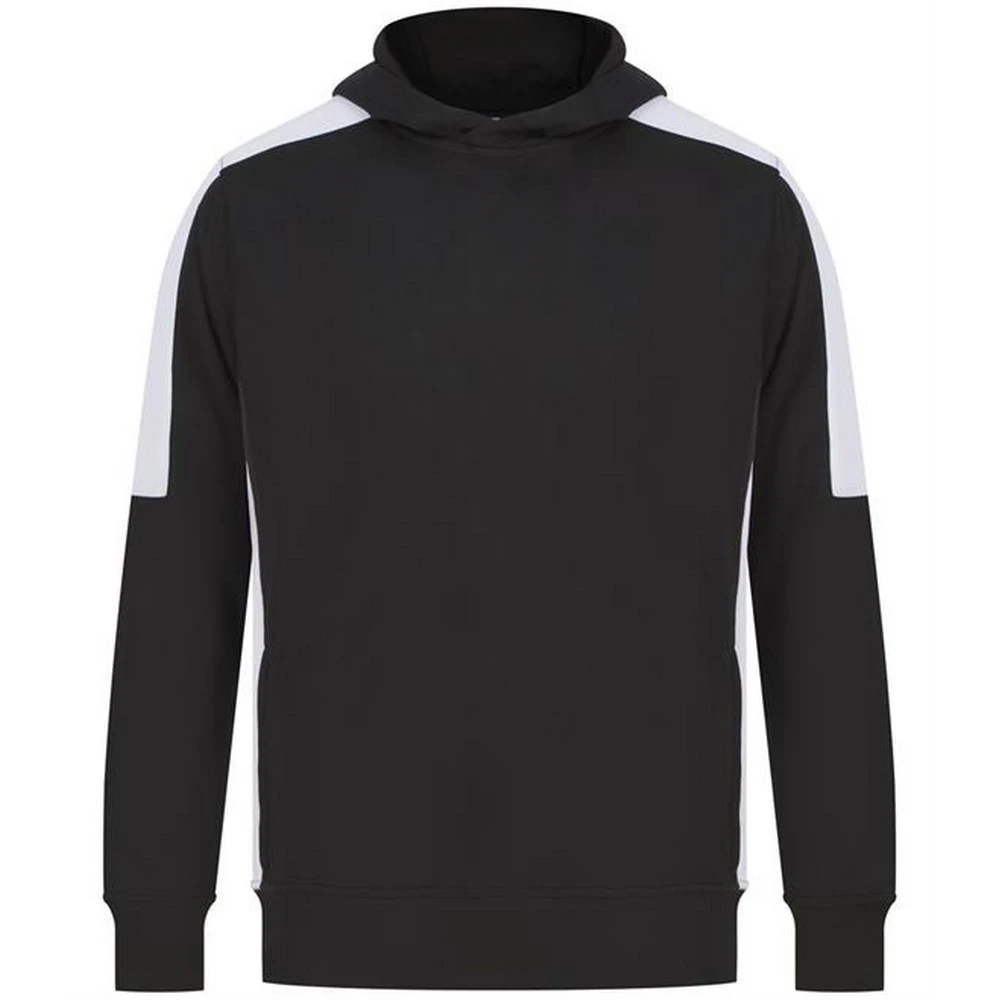 Finden & Hales Unisex Adult Team Contrast Panel Hoodie (Black/White) - RW9610