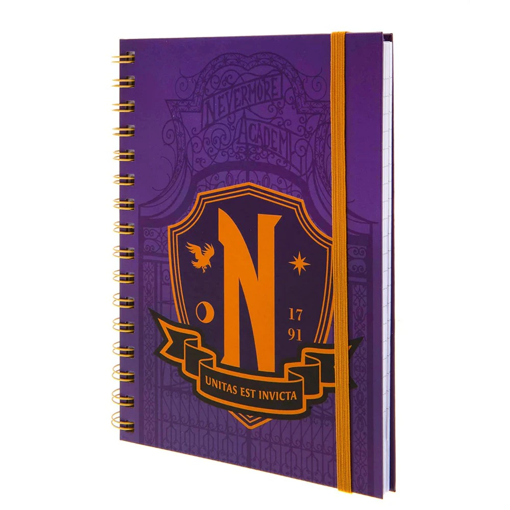 Wednesday Nevermore Shield A5 Notebook (Purple) - PM8085