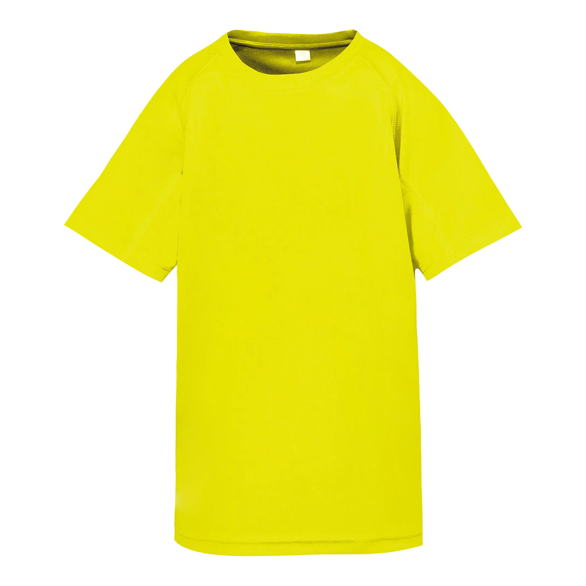 Spiro Childrens Boys Performance Aircool T-Shirt (Flo Yellow) - RW6577