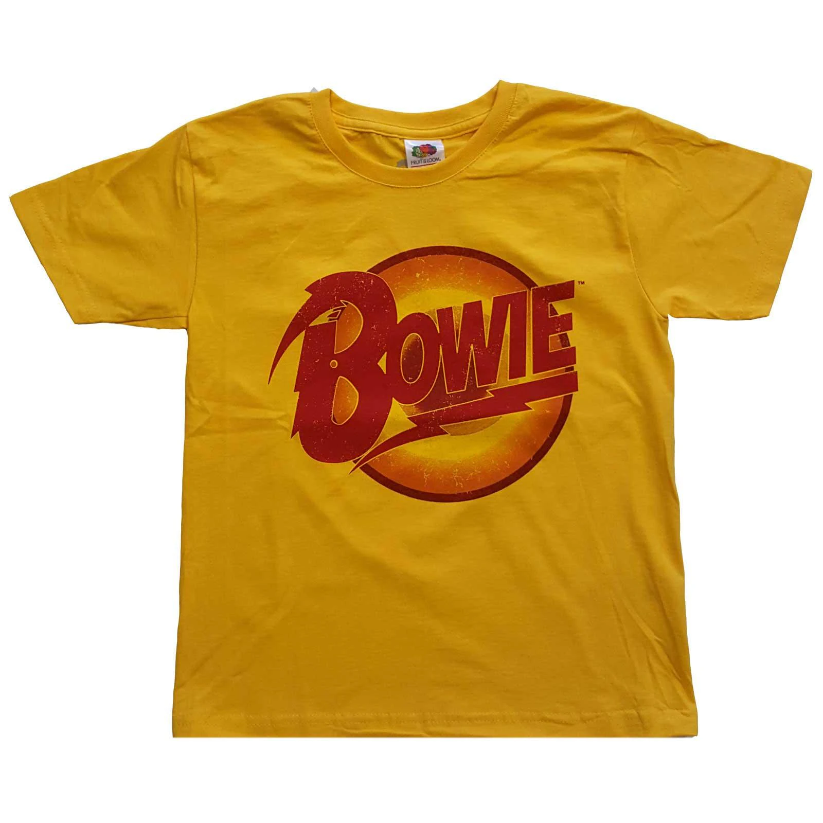 David Bowie Childrens/Kids Diamond Dogs Logo T-Shirt (Yellow) - RO791