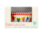 Baked With Love Bunting Muffin and Cupcake Cases (Pack of 25) (Multicoloured) - SG26268