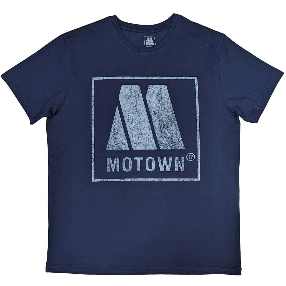 Motown Records Unisex Adult Vintage Logo T-Shirt (Denim Blue) - RO10216