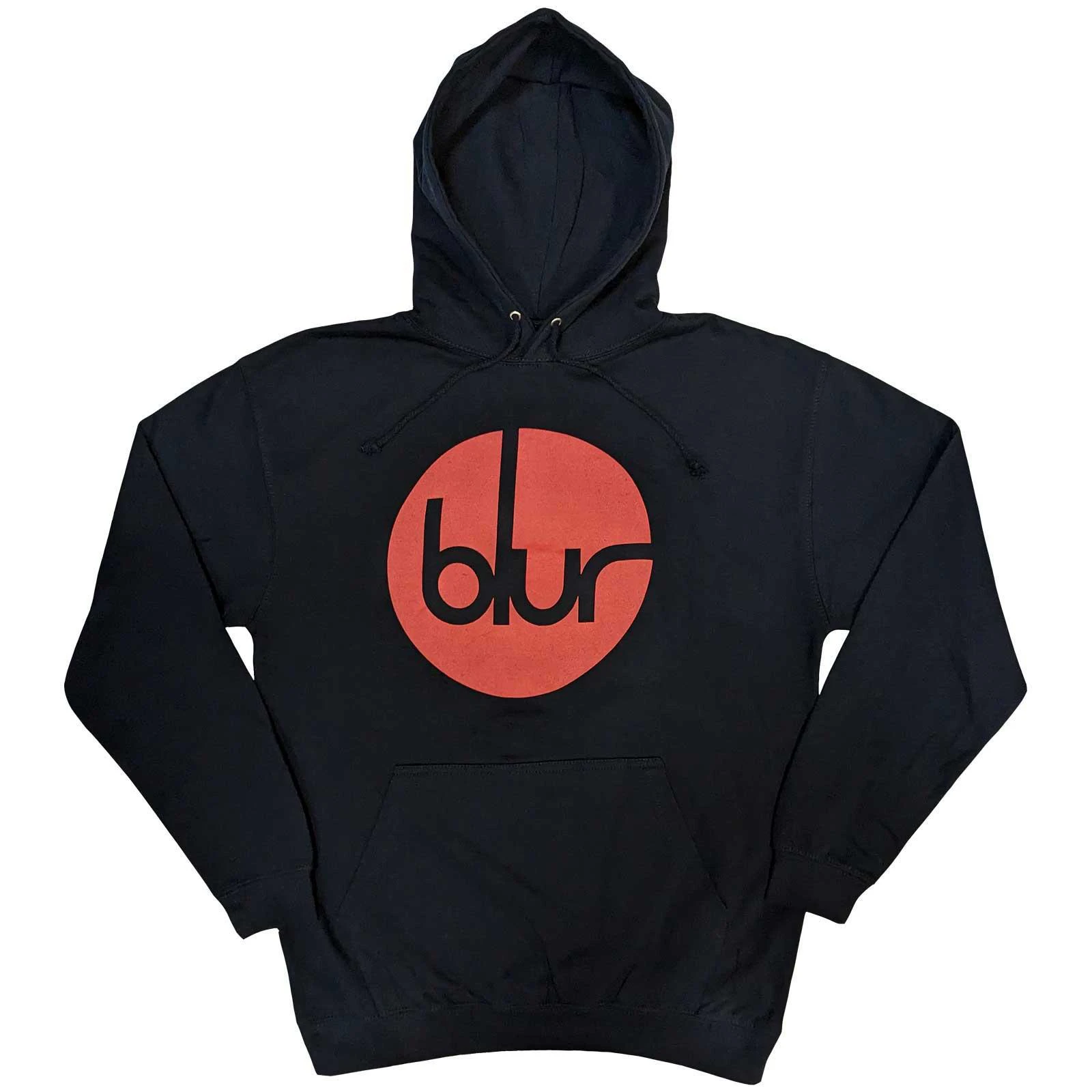 Blur Unisex Adult Circle Logo Hoodie (Navy Blue) - RO9660