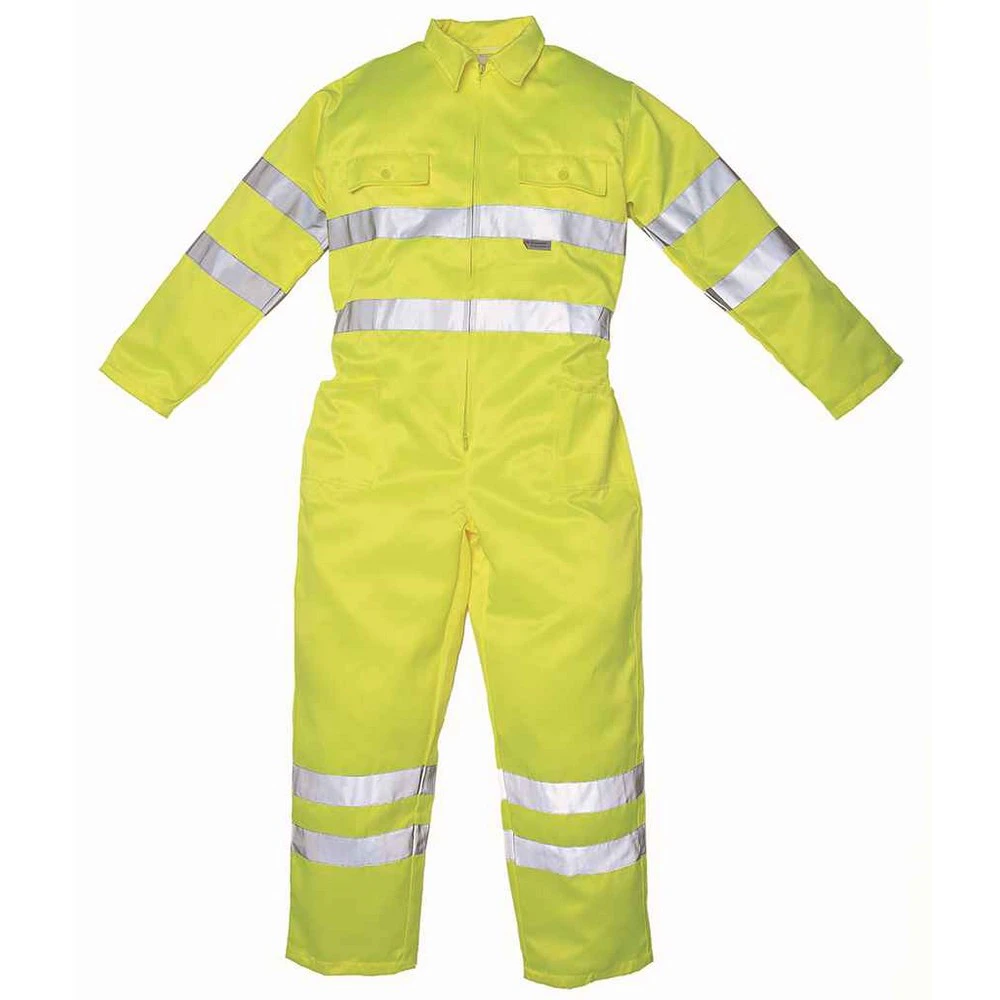 Yoko Unisex Adult Polycotton Hi-Vis Overalls (Yellow) - PC6820