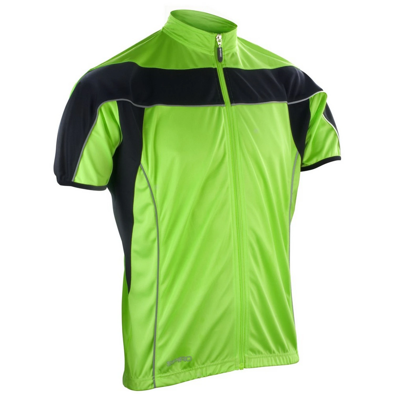 Spiro Mens Bikewear Cycling Jersey (Fluro Green/Black) - PC7415