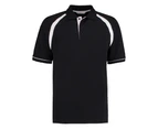 Kustom Kit Mens Oak Hill Piqué Polo Shirt (Black/White) - PC6333