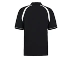 Kustom Kit Mens Oak Hill Piqué Polo Shirt (Black/White) - PC6333