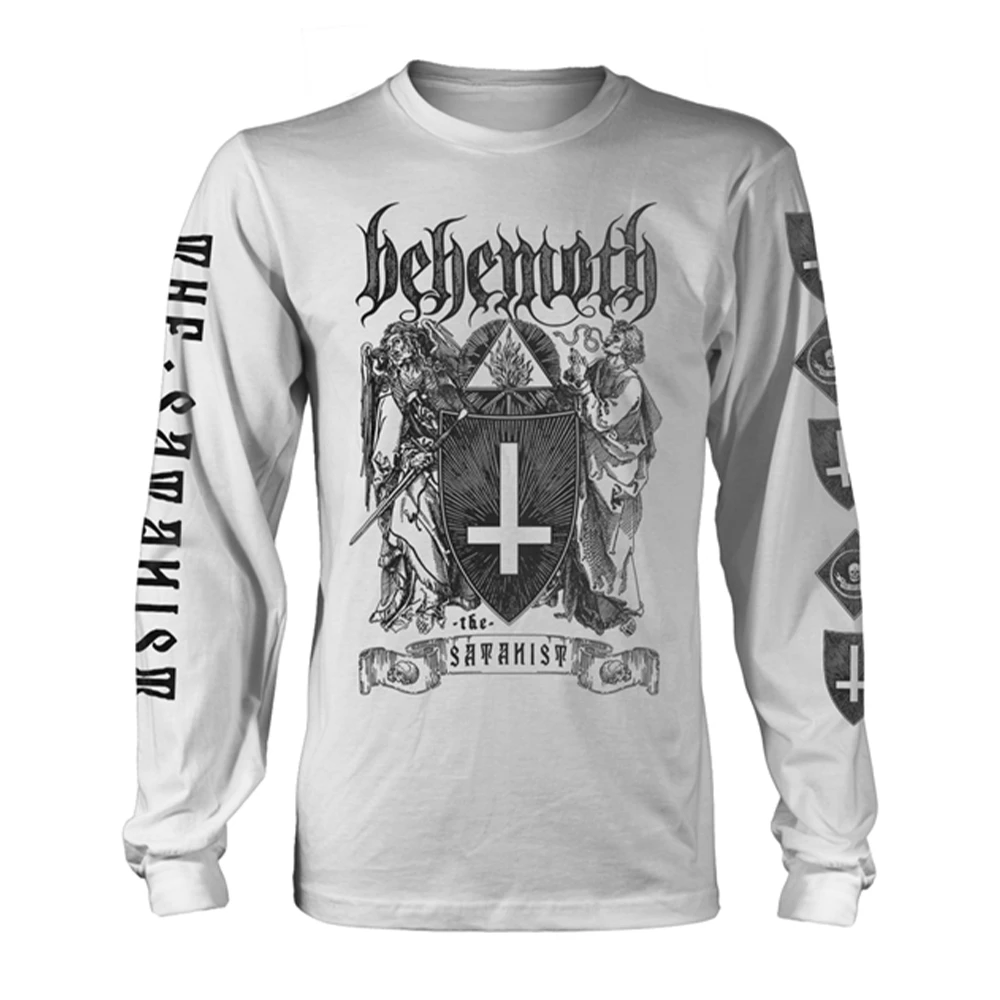 Behemoth Unisex Adult The Satanist Long-Sleeved T-Shirt (White) - PH3114