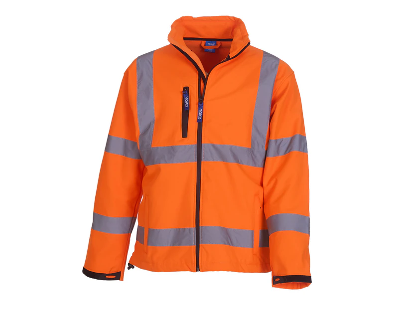 Yoko Unisex Adult Hi-Vis Soft Shell Jacket (Orange) - RW9680