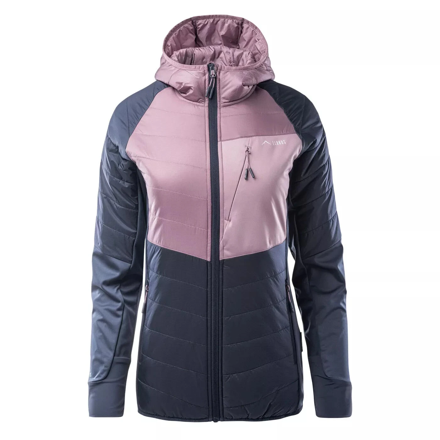 Elbrus Womens Quilted Soft Shell Jacket (Blue Nights/Elderberry Pink) - IG1886