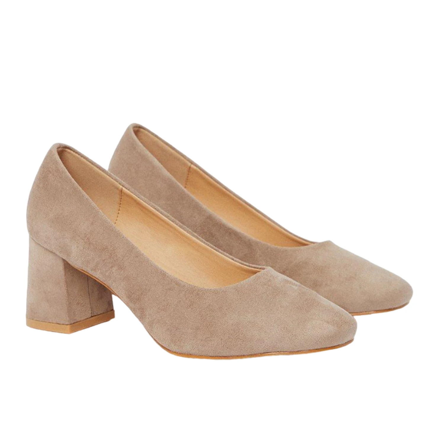 Dorothy Perkins Womens Elise Extra Wide Court Shoes (Taupe) - DP5193