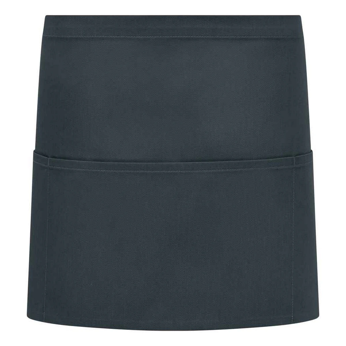 Brand Lab Unisex Adult Organic Front Pocket Short Apron (Charcoal) - PC5092