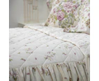 Belledorm Rose Boutique Fitted Bedspread (Ivory/Pink/Green) - BM275