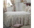 Belledorm Rose Boutique Fitted Bedspread (Ivory/Pink/Green) - BM275