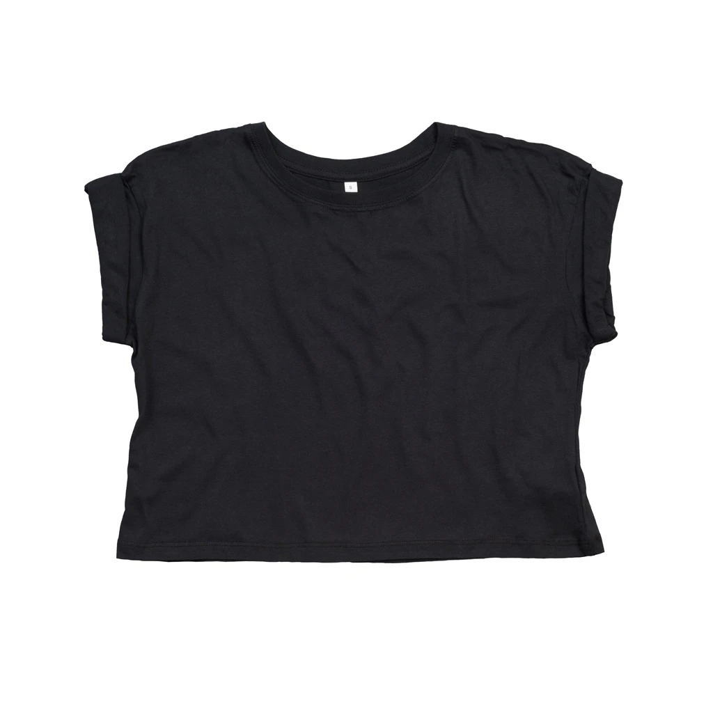 Mantis Womens Organic Cropped T-Shirt (Black) - PC3732